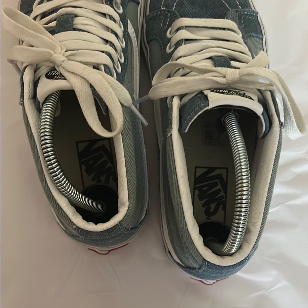 Vans Women’s Sk8-mid Reissu Denim Blue Lace Up Shoes Size 7.5 - Picture 6 of 12